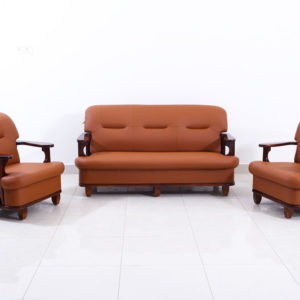 WOODEN SOFA SET  (1+3+1)